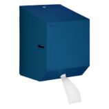 Pojemnik na ręczniki papierowe w rolach lub papier toaletowy w systemie listkowym MERIDA STELLA BLUE LINE MINI, niebieski