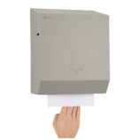 Mechaniczny podajnik ręczników papierowych w rolach MERIDA STELLA STONE GREY LINE, szary kamienny