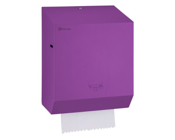 Mechaniczny podajnik ręczników papierowych w rolach MERIDA STELLA VIOLET LINE, fioletowy Mechaniczny podajnik ręczników papierowych w rolach MERIDA STELLA VIOLET LINE, fioletowy