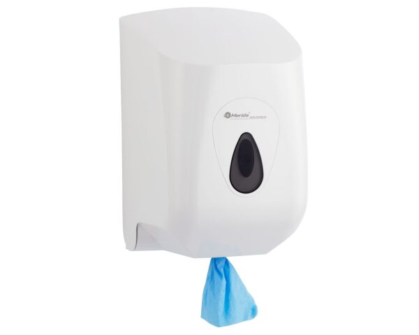 Pojemnik na ręczniki papierowe w rolach MERIDA TOP MAXI, tworzywo ABS, biały, okienko szare Pojemnik na ręczniki papierowe w rolach MERIDA TOP MAXI, tworzywo ABS, biały, okienko szare