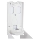 Pojemnik na ręczniki papierowe w rolach MERIDA TOP MINI, tworzywo ABS, biały, okienko niebieskie