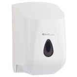 Pojemnik na ręczniki papierowe w rolach MERIDA TOP MAXI, tworzywo ABS, biały, okienko szare