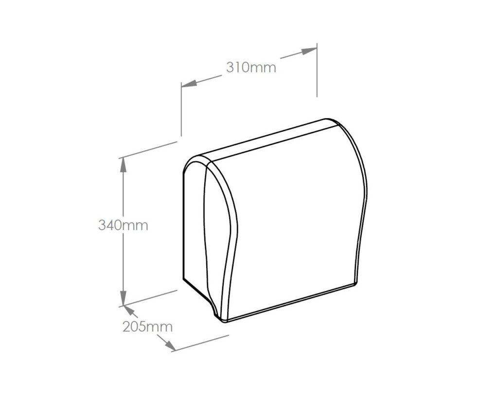 Mechaniczny podajnik ręczników w rolach MERIDA UNIQUE SOLID CUT RED SPARK LINE