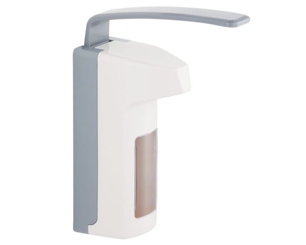 Dozownik z przyciskiem łokciowym na wkłady 500 ml, tworzywo ABS Dozownik z przyciskiem łokciowym na wkłady 500 ml, tworzywo ABS