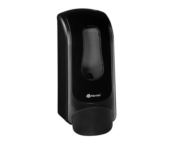 Dozownik mydła w pianie MERIDA ONE na jednorazowe wkłady 700 g, tworzywo ABS, czarny Dozownik mydła w pianie MERIDA ONE na jednorazowe wkłady 700 g, tworzywo ABS, czarny