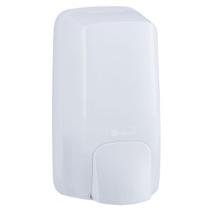 Dozownik mydła w płynie MERIDA HARMONY, pojemność zbiornika 1200 ml, tworzywo, biały transparentny