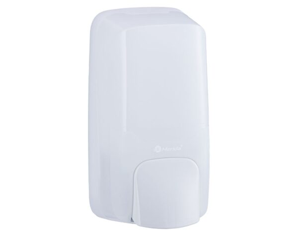 Dozownik mydła w płynie MERIDA HARMONY, pojemność zbiornika 1200 ml, tworzywo, biały transparentny
