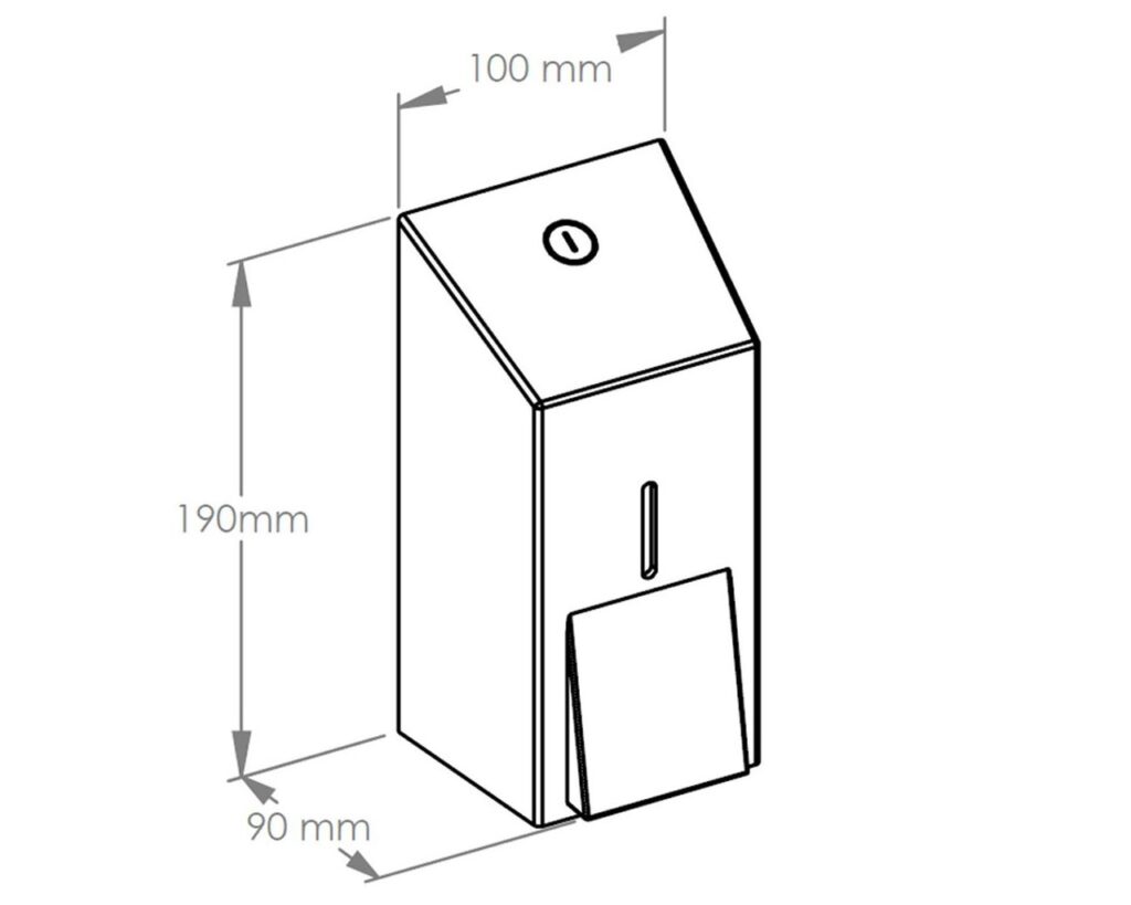 Dozownik mydła w płynie MERIDA STELLA BLACK LINE MINI, pojemność zbiornika 400 ml, czarny