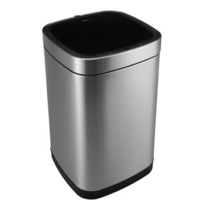 Kosz automatyczny SENSOR - EKO SMART X, bezdotykowy, kwadratowy, szeroki, ładowany przez USB bateria LI-ION, stal matowa z powłoką AFP, 30l
