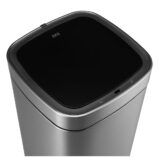 Kosz automatyczny SENSOR - EKO SMART X, bezdotykowy, kwadratowy, szeroki, ładowany przez USB bateria LI-ION, stal matowa z powłoką AFP, 30l