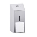 Dozownik mydła w płynie MERIDA STELLA MINI, pojemność zbiornika 400 ml, stal matowa