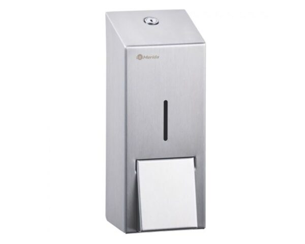 Dozownik mydła w pianie MERIDA STELLA Anti-FingerPrint MAXI na jednorazowe wkłady 700 g, z pompką spieniającą, stal matowa z powłoką AFP Dozownik mydła w pianie MERIDA STELLA Anti-FingerPrint MAXI na jednorazowe wkłady 700 g, z pompką spieniającą, stal matowa z powłoką AFP