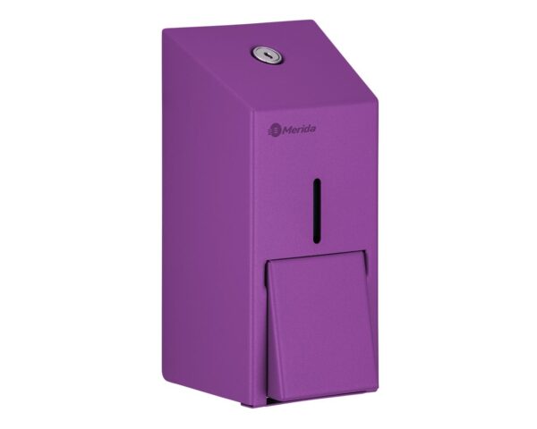 Dozownik mydła w płynie MERIDA STELLA VIOLET LINE MINI, pojemność zbiornika 400 ml, fioletowy Dozownik mydła w płynie MERIDA STELLA VIOLET LINE MINI, pojemność zbiornika 400 ml, fioletowy