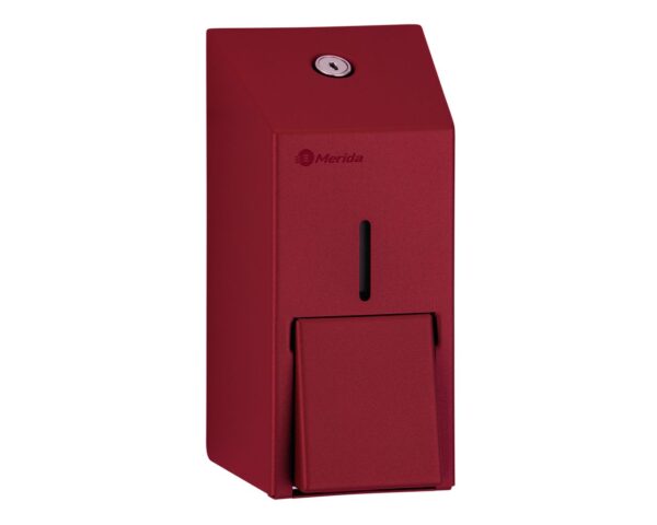 Dozownik mydła w płynie MERIDA STELLA RED LINE MINI, pojemność zbiornika 400 ml, czerwony Dozownik mydła w płynie MERIDA STELLA RED LINE MINI, pojemność zbiornika 400 ml, czerwony
