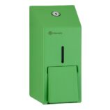 Dozownik mydła w płynie MERIDA STELLA GREEN LINE MINI, pojemność zbiornika 400 ml, zielony