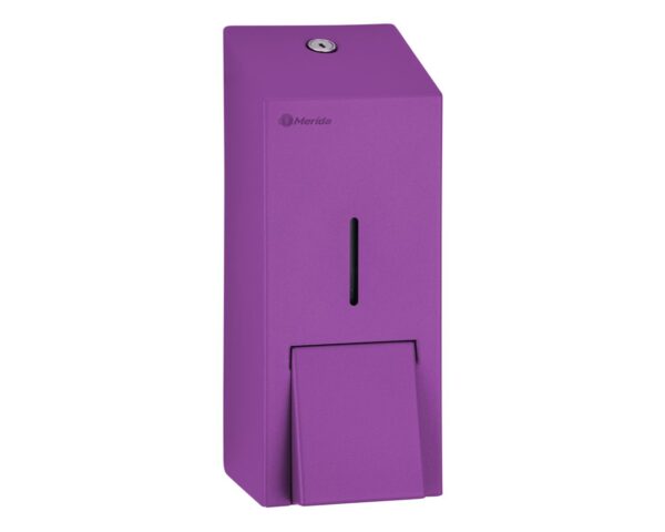 Dozownik płynu dezynfekcyjnego w sprayu MERIDA STELLA VIOLET LINE, pojemność wkładów 1000 ml , fioletowy Dozownik płynu dezynfekcyjnego w sprayu MERIDA STELLA VIOLET LINE, pojemność wkładów 1000 ml , fioletowy