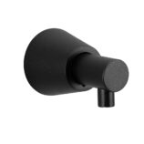 Dozownik mydła w płynie ścienny, STOŻEK, czarny