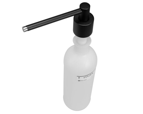 Dozownik mydła w płynie blatowy WALEC, pojemność zbiornika 1000 ml, czarny Dozownik mydła w płynie blatowy WALEC, pojemność zbiornika 1000 ml, czarny