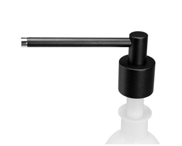 Dozownik mydła w płynie blatowy WALEC, pojemność zbiornika 1000 ml, czarny Dozownik mydła w płynie blatowy WALEC, pojemność zbiornika 1000 ml, czarny