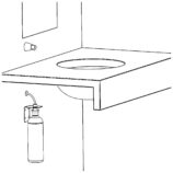 Dozownik mydła w płynie ścienny, STOŻEK, czarny