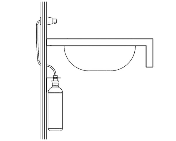 Dozownik mydła w płynie ścienny WALEC, czarny Dozownik mydła w płynie ścienny WALEC, czarny
