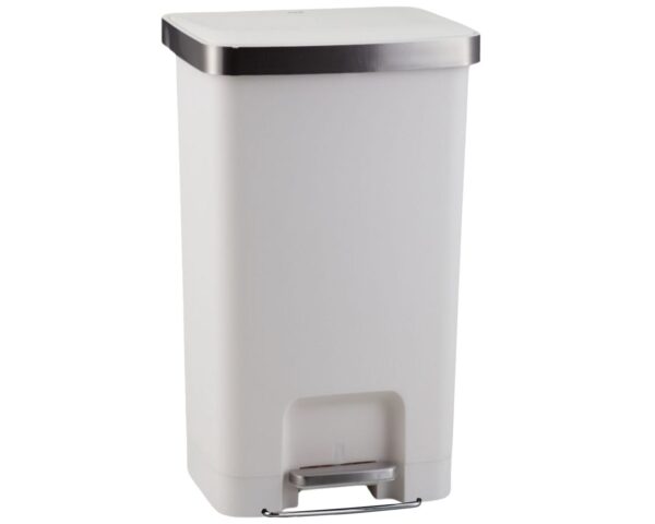 Kosz pedałowy MERIDA ECO PAPER, pojemność 50 l, tworzywo sztuczne, biały Kosz pedałowy MERIDA ECO PAPER, pojemność 50 l, tworzywo sztuczne, biały