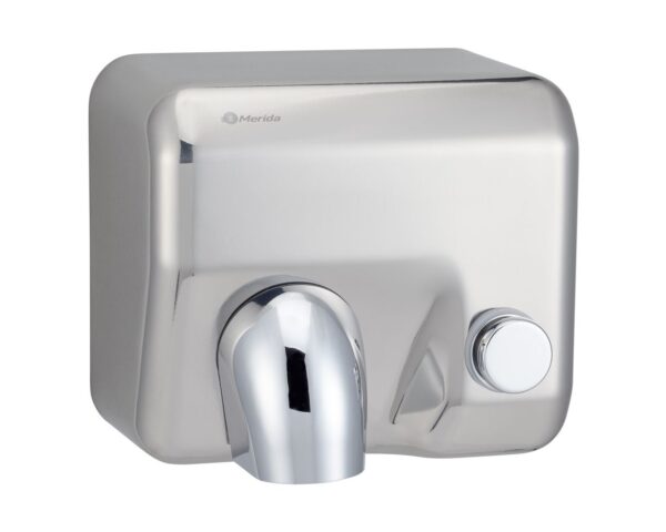 Suszarka do rąk MERIDA STARFLOW PLUS z przyciskiem, stal polerowana z powłoką AFP