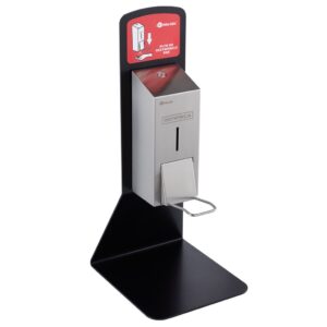 Stojak do dezynfekcji rąk blatowy z dozownikiem z przyciskiem łokciowym MERIDA STELLA