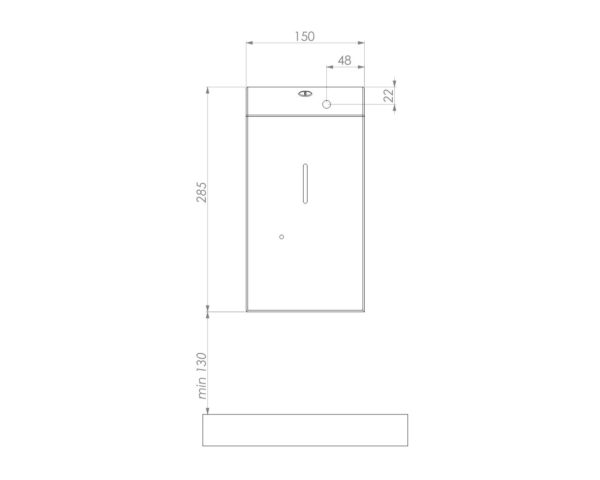 Bezdotykowy automatyczny dozownik płynu dezynfekcyjnego w sprayu na jednorazowe wkłady 1000 ml, MERIDA STELLA, stal matowa Bezdotykowy automatyczny dozownik płynu dezynfekcyjnego w sprayu na jednorazowe wkłady 1000 ml, MERIDA STELLA, stal matowa