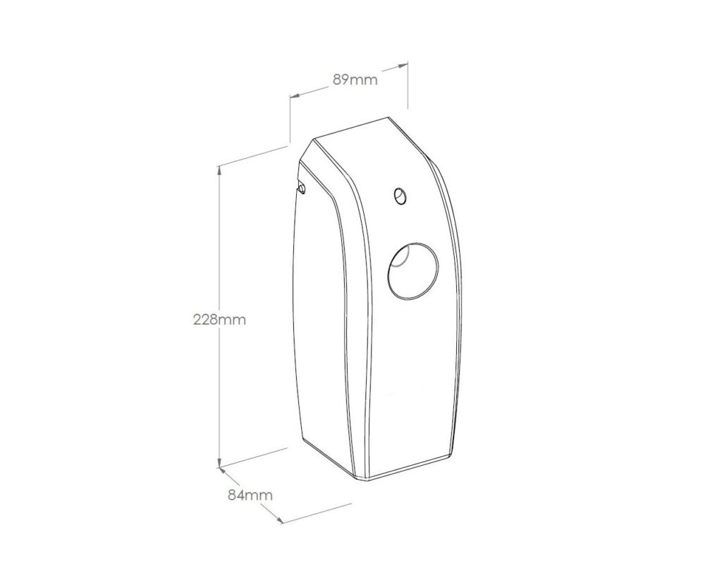 Elektroniczny odświeżacz powietrza LED, tworzywo ABS, czarny