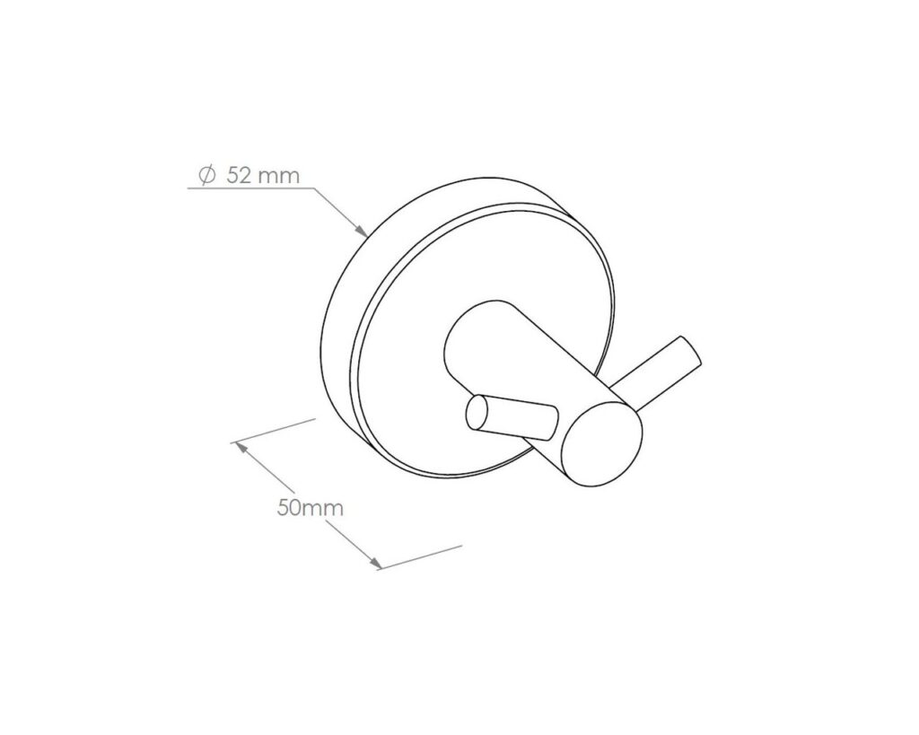 Wieszak podwójny MERIDA STELLA WHITE LINE, biały