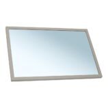 Lustro w ramie metalowej - szarej kamiennej MERIDA STELLA STONE GREY LINE, 40 x 60 cm