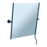 Lustro uchylne w oprawie niebieskiej matowej z uchwytem ułatwiającym regulację kąta nachylenia MERIDA STELLA BLUE LINE, 50 x 60 cm