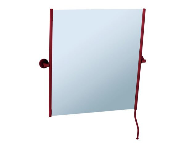 Lustro uchylne w oprawie czerwonej matowej z uchwytem ułatwiającym regulację kąta nachylenia MERIDA STELLA RED LINE, 50 x 60 cm Lustro uchylne w oprawie czerwonej matowej z uchwytem ułatwiającym regulację kąta nachylenia MERIDA STELLA RED LINE, 50 x 60 cm