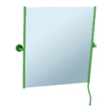 Lustro uchylne w oprawie zielonej matowej z uchwytem ułatwiającym regulację kąta nachylenia MERIDA STELLA GREEN LINE, 50 x 60 cm