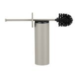 Szczotka do WC z uchwytem mocowanym do ściany, tuba z przykrywką, MERIDA STELLA STONE GREY LINE, szara kamienna