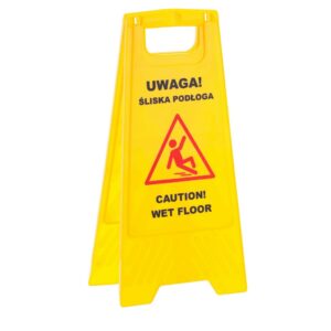 Tablica ostrzegawcza "Uwaga! Śliska podłoga"