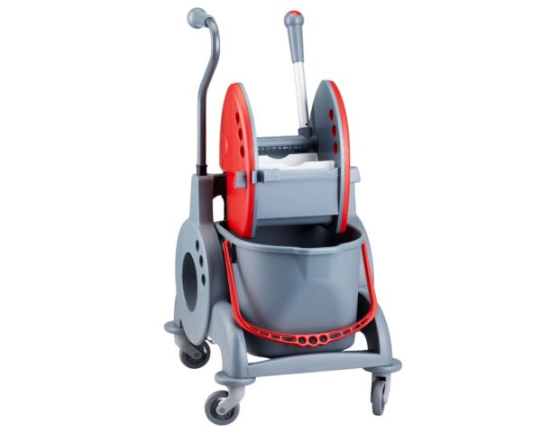 Wózek jednowiadrowy 15 l, z kuwetą 8 l, z prostą rączką, czerwony Wózek jednowiadrowy 15 l, z kuwetą 8 l, z prostą rączką, czerwony