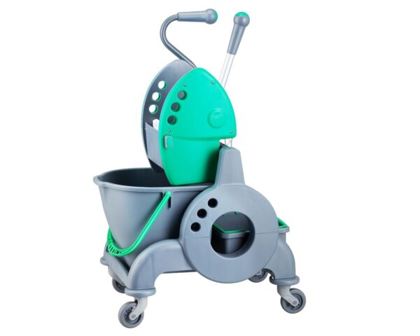 Wózek jednowiadrowy 15 l, z kuwetą 8 l, z prostą rączką, zielony Wózek jednowiadrowy 15 l, z kuwetą 8 l, z prostą rączką, zielony