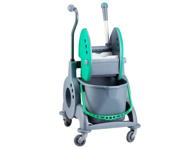 Wózek jednowiadrowy 15 l, z kuwetą 8 l, z prostą rączką, zielony Wózek jednowiadrowy 15 l, z kuwetą 8 l, z prostą rączką, zielony