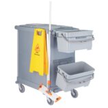 Wózek sprzątający MERIDA OPERA, kuwetowy, szary