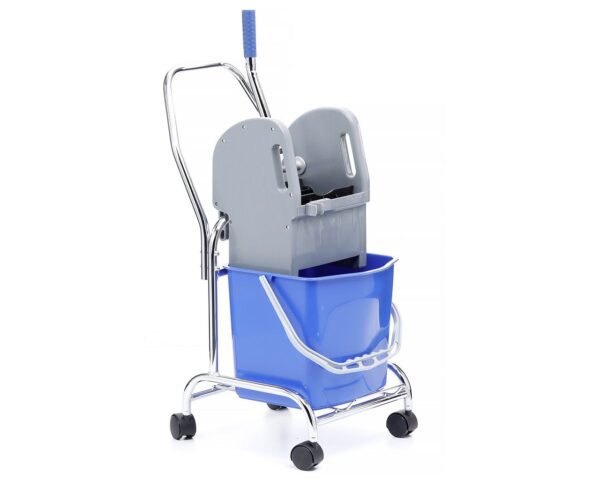 Wózek do sprzątania jednowiadrowy, wiadro 17 l, prasa do mopów Wózek do sprzątania jednowiadrowy, wiadro 17 l, prasa do mopów
