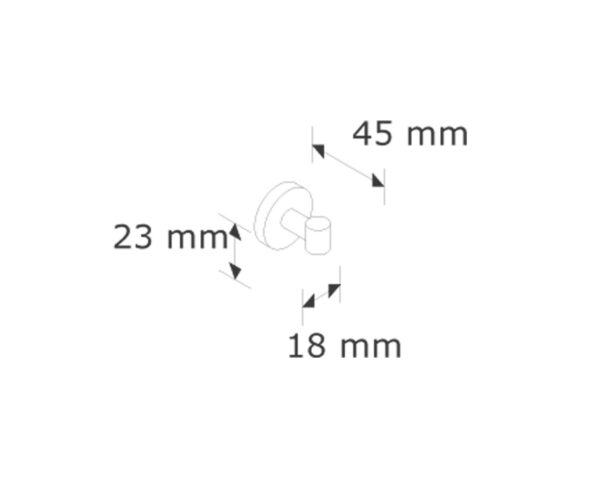 Wieszak pojedynczy kołkowy Wieszak pojedynczy kołkowy