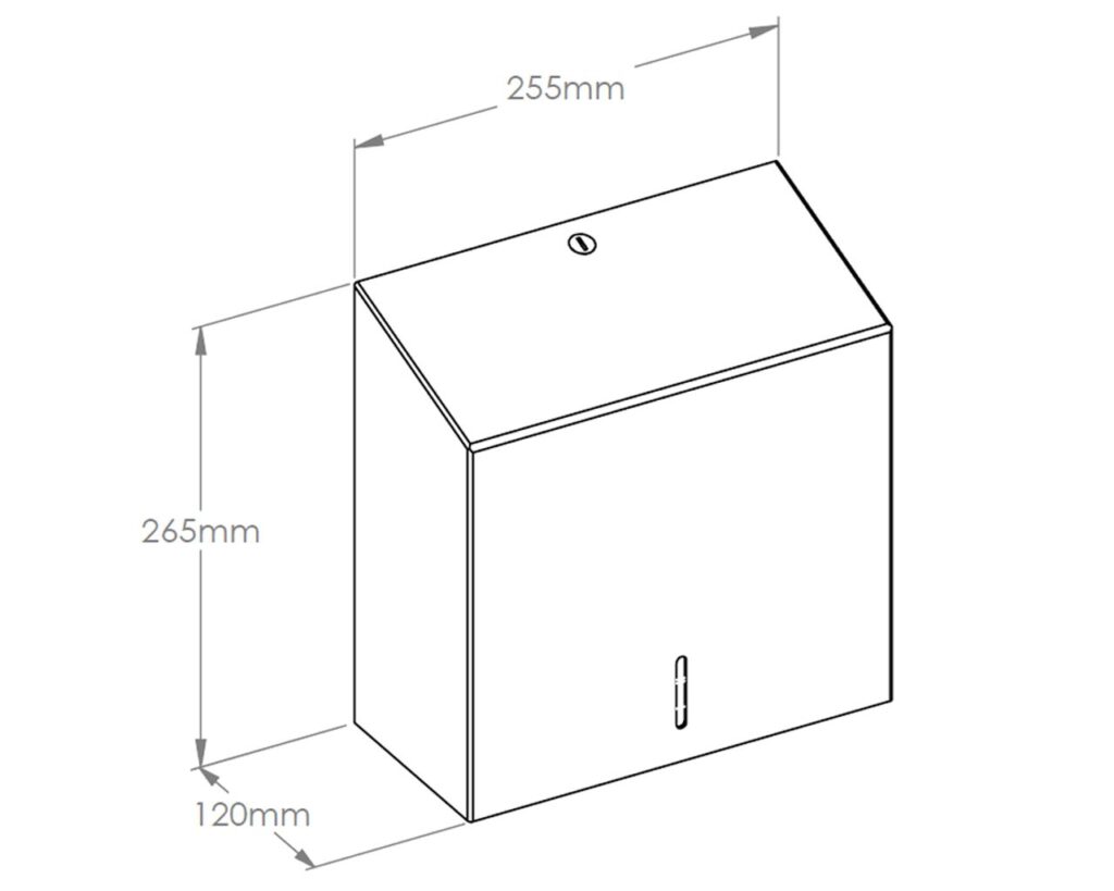 Pojemnik na ręczniki składane MERIDA STELLA MAXI, stal matowa