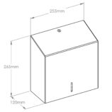 Pojemnik na ręczniki składane MERIDA STELLA Anti-FingerPrint MAXI stal matowa z powłoką AFP