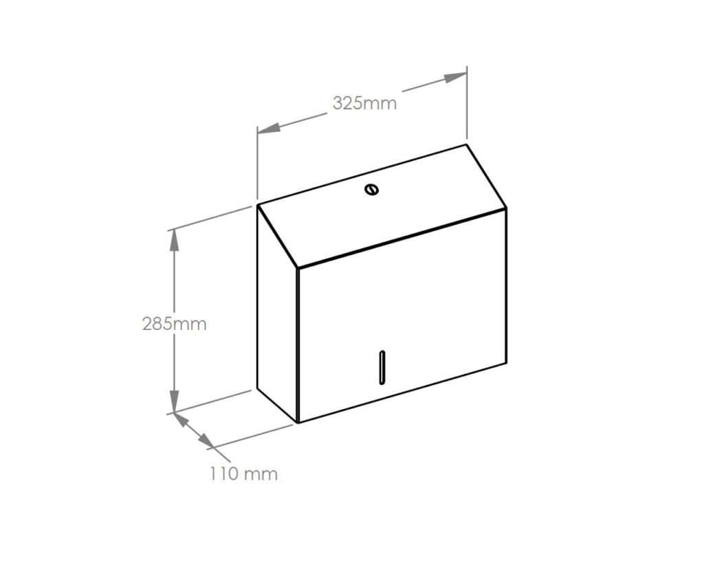 Pojemnik na papier toaletowy MERIDA STELLA MAXI, średnica papieru do 23 cm, stal matowa