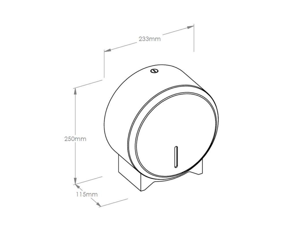 Pojemnik na papier toaletowy MERIDA STELLA MINI, średnica papieru do 19 cm, stal matowa