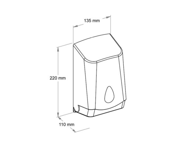 Pojemnik na papier toaletowy w listkach MERIDA UNIQUE SILVER LINE Pojemnik na papier toaletowy w listkach MERIDA UNIQUE SILVER LINE