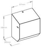 Mechaniczny podajnik ręczników papierowych w rolach MERIDA INOX DESIGN MAXI - ICICLE