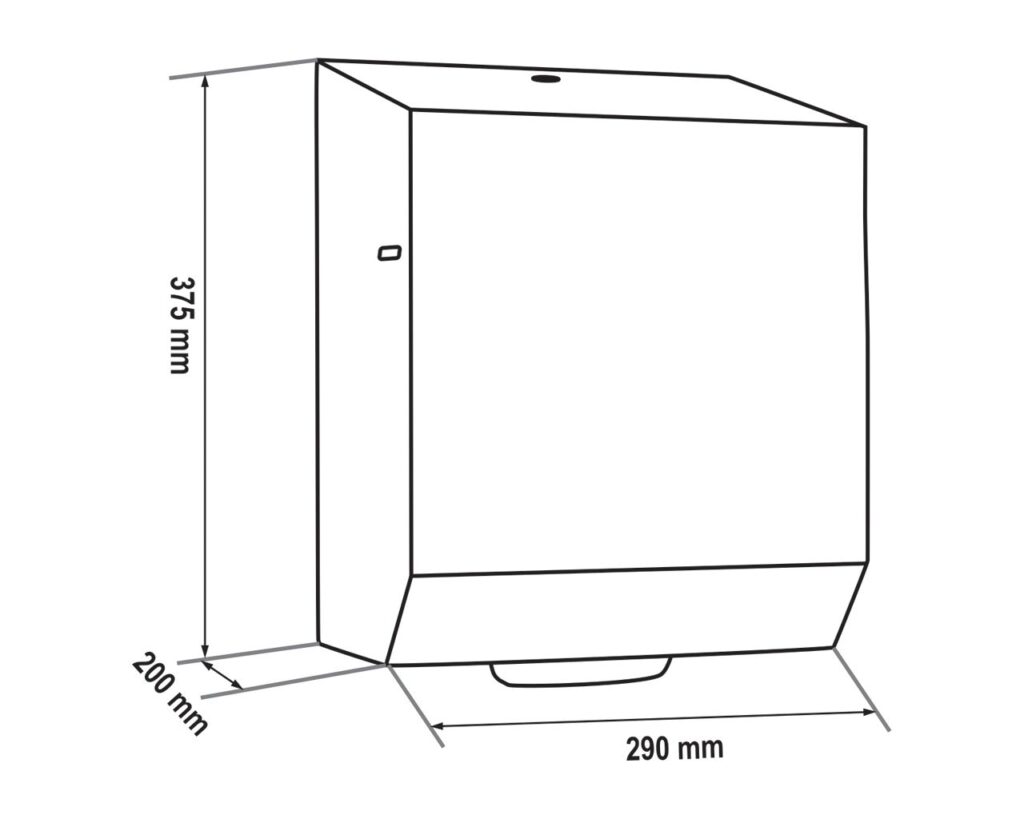 Mechaniczny podajnik ręczników papierowych w rolach, MERIDA STELLA WHITE LINE, biały